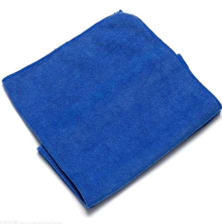 Reactief Blauw 21 gebruikt op handdoek